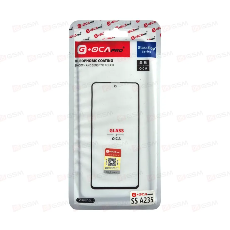 Стекло + OCA (G+OCA) Samsung A235 черный  фото в интернет-магазине 05gsm.ru