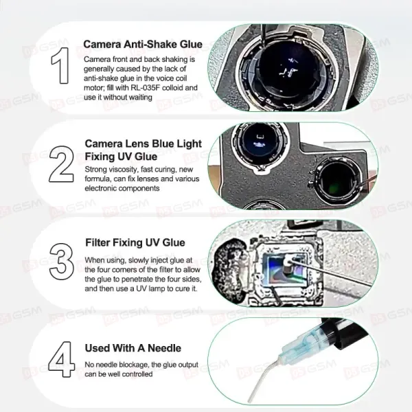 Клей ультрафиолетовый Relife RL-035H Light Filter (Для ремонта камеры) фото в интернет-магазине 05gsm.ru