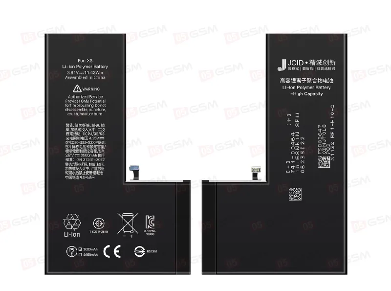 Аккумулятор усиленный iPhone XS (JCID; High Capacity; 3020 мАч) фото в интернет-магазине 05gsm.ru