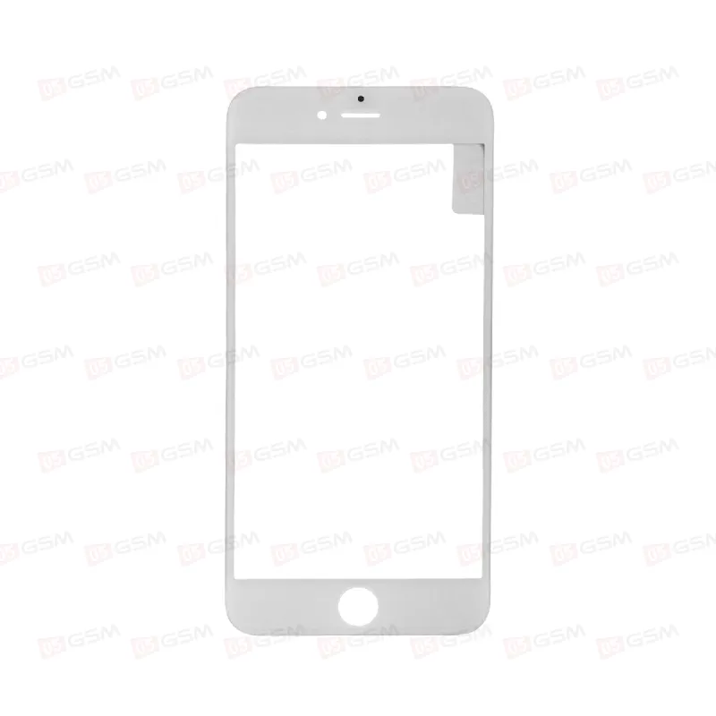 Стекло iPhone 6S+ (5.5) Бронированные (9H) белое с РАМКОЙ+OCA пленка фото в интернет-магазине 05gsm.ru