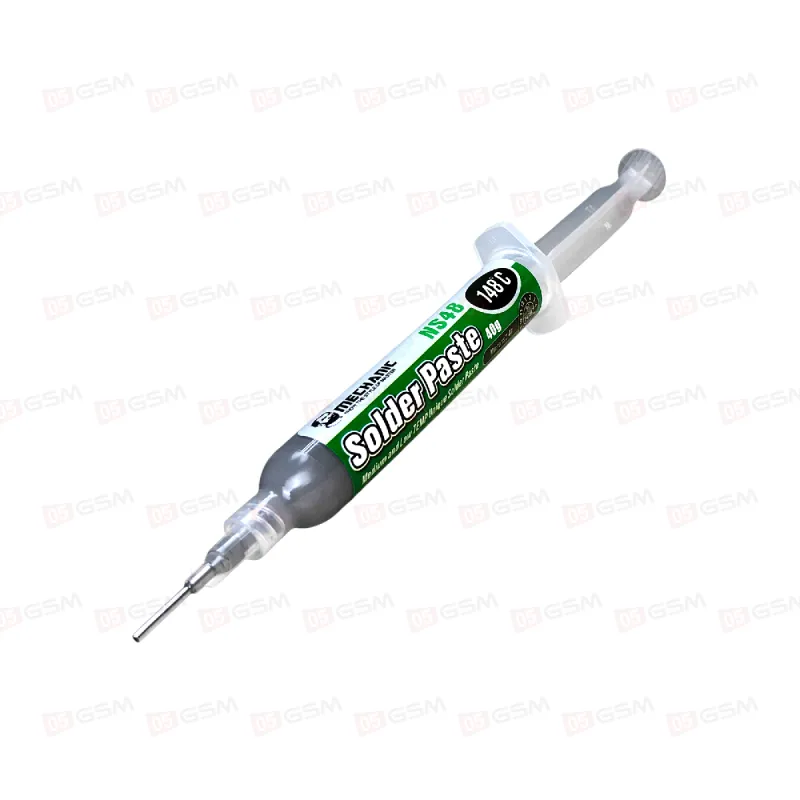 Паста для BGA IC Mechanic NS48 в шприце (148°C) 40g (жидкое олово) фото в интернет-магазине 05gsm.ru