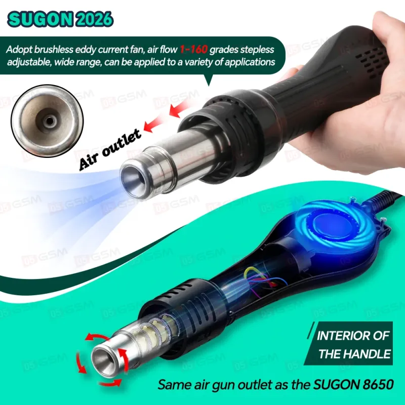 Термовоздушный фен Sugon 2026 (Паяльная станция) фото в интернет-магазине 05gsm.ru