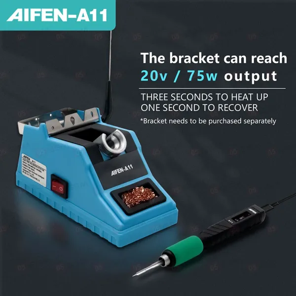 Паяльник портативный с держателем Aifen A11 (Ручка 210 и 1 жало; Type-C) фото в интернет-магазине 05gsm.ru