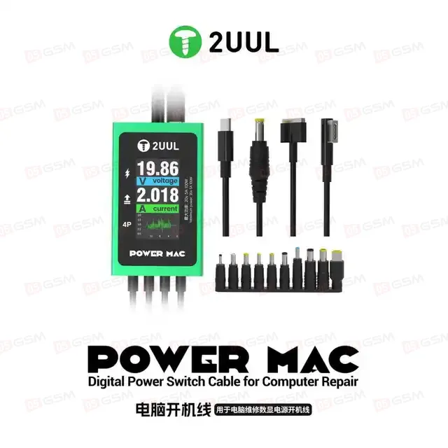 Анализатор с кабелями питания для ноутбуков 2UUL PW08 Power Mac (Поддерживает 95% ноутбуков) фото в интернет-магазине 05gsm.ru