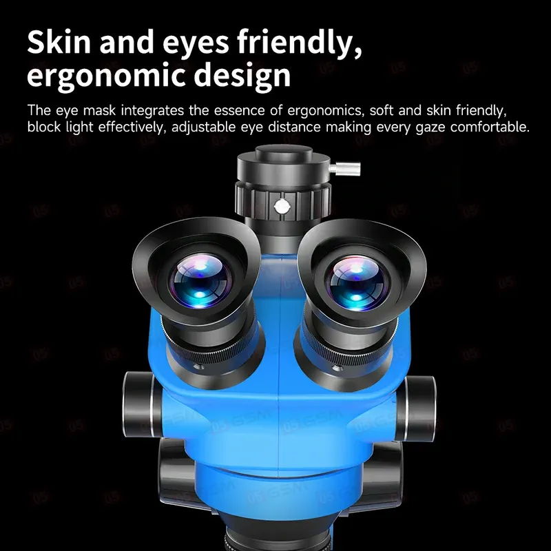 Микроскоп тринокулярный JCID M3750-A (7-50X; синий) фото в интернет-магазине 05gsm.ru