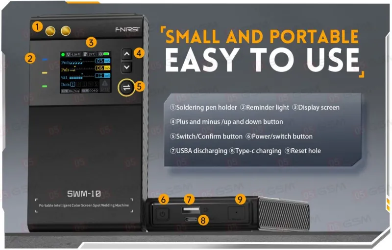 Сварка точечная Fnirsi SWM-10 фото в интернет-магазине 05gsm.ru