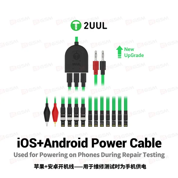 Кабель для теста через блок питания 2UUL PW02 (Android и iPhone 8-17 Pro Max) фото в интернет-магазине 05gsm.ru