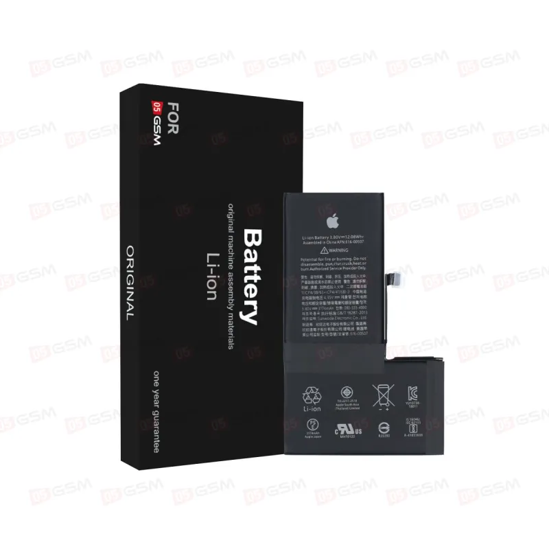 Аккумулятор iPhone XS Max (05GSM; 3174 мАч; гарантия 1 год) фото в интернет-магазине 05gsm.ru