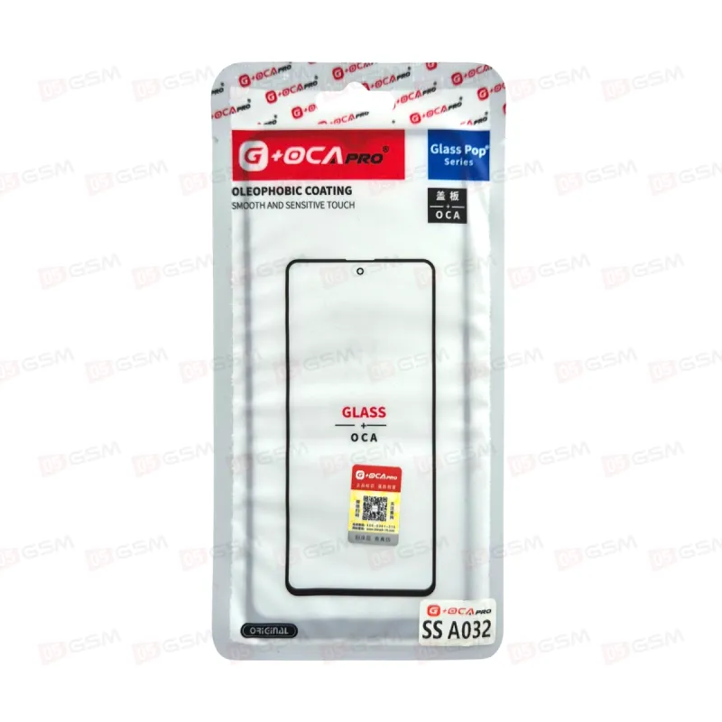 Стекло + OCA (G+OCA) Samsung A032 (A03 core)  черный  фото в интернет-магазине 05gsm.ru