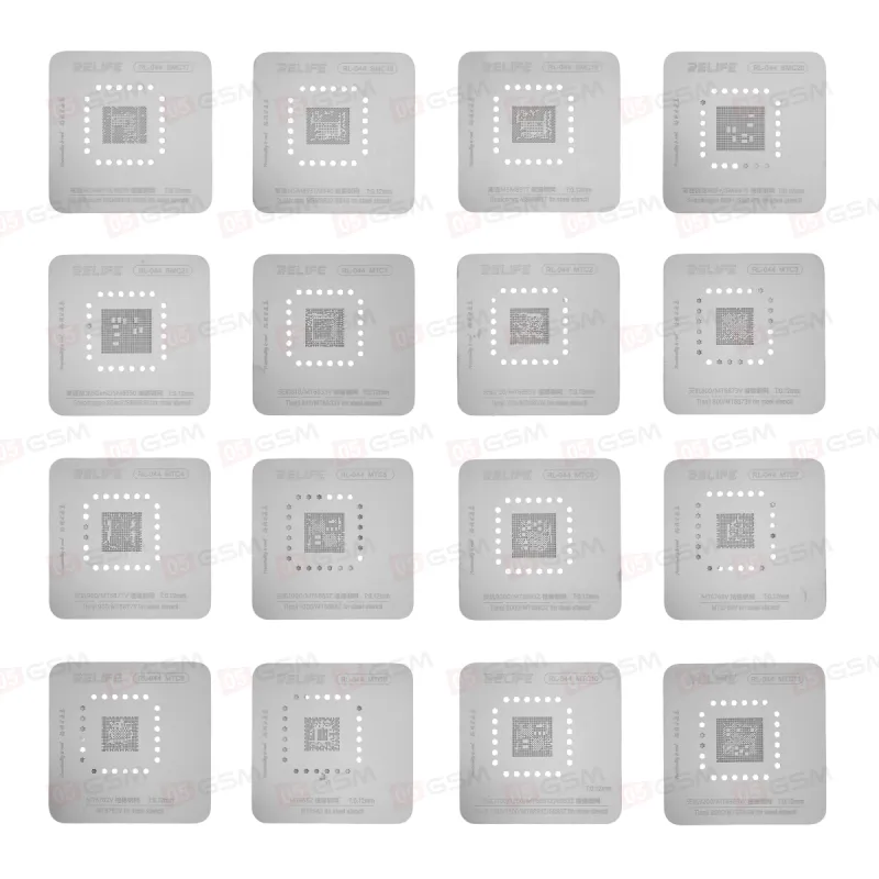 Набор трафаретов Relife RL-044 (Микросхемы Android; 58 штук) фото в интернет-магазине 05gsm.ru