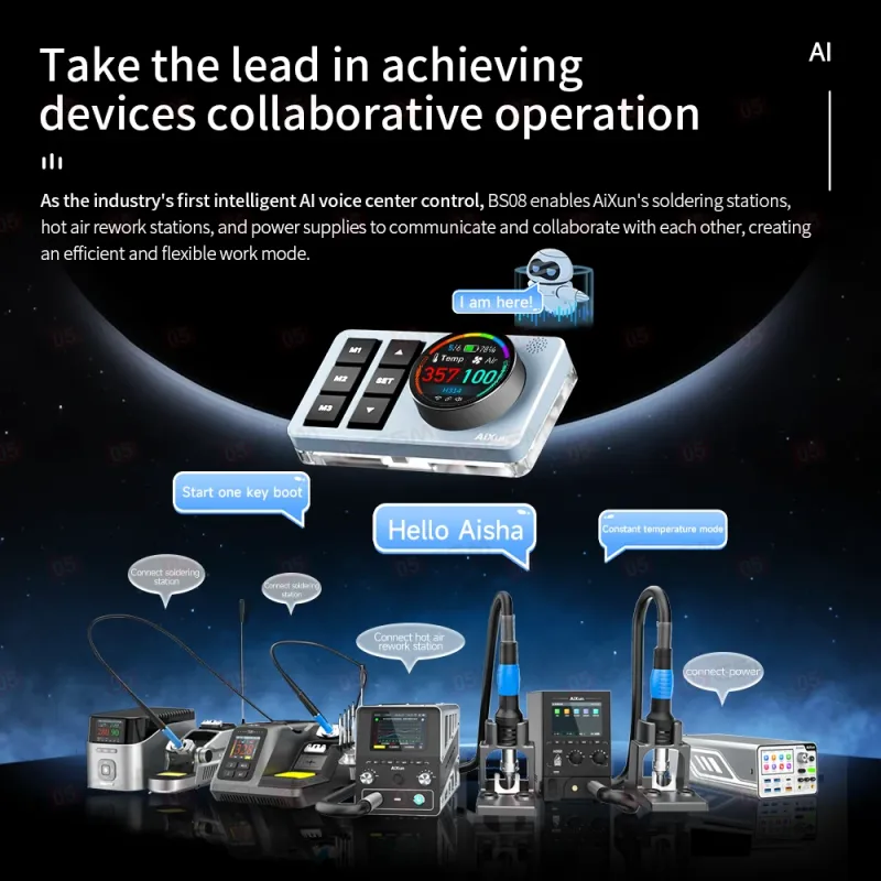 Пульт с голосовым управлением Aixun BS08 (Для паяльных станций и блоков питания) фото в интернет-магазине 05gsm.ru