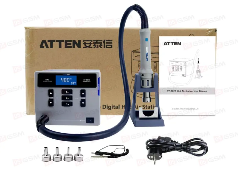 Термовоздушный фен Atten ST-862D (Паяльная станция) фото в интернет-магазине 05gsm.ru