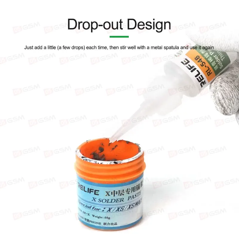 Жидкость для восстановления BGA пасты Relife RL-548 фото в интернет-магазине 05gsm.ru