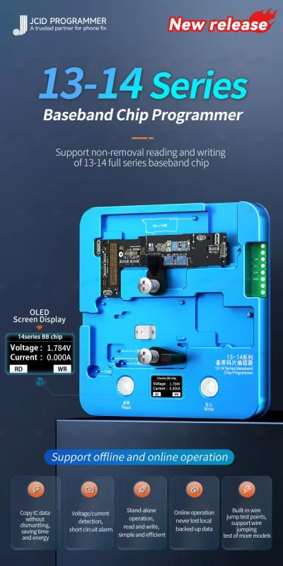 Программатор JCID BLE 13-14 (Baseband/Logic chip EEPROM; Non removal) фото в интернет-магазине 05gsm.ru