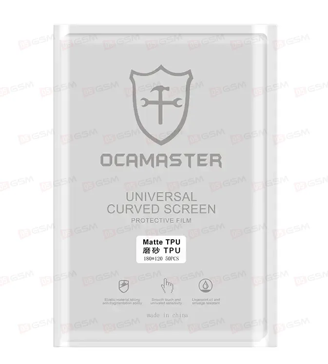 Пленка гидрогелевая для плоттера OcaMaster TPU-Matte (Матовая; 1 штука; 120x180 мм) фото в интернет-магазине 05gsm.ru