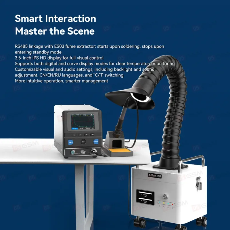 Паяльная станция Aixun T515 (Ручка 205H и 2 жала C500) фото в интернет-магазине 05gsm.ru