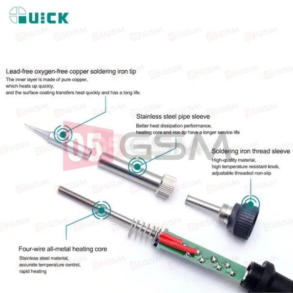 Паяльная станция с термофеном Quick 8686D+ фото в интернет-магазине 05gsm.ru