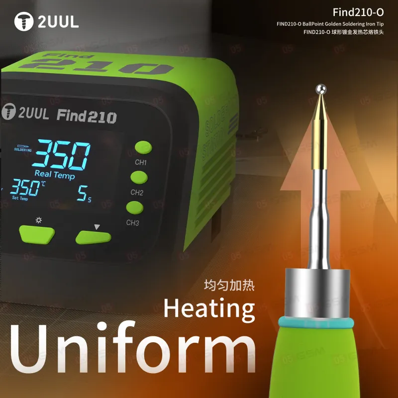 Жало паяльное 2UUL FD15 Find 210-O (Шарик; для распределения припоя; позолоченное) фото в интернет-магазине 05gsm.ru