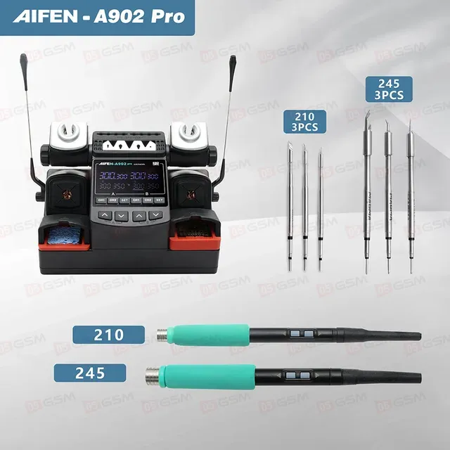 Паяльная станция Aifen A902 Pro (Ручки 210+245 и 6 жал) фото в интернет-магазине 05gsm.ru
