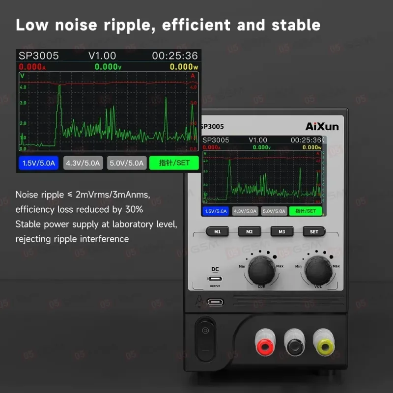 Блок питания Aixun SP3005 (Линейный; программируемый; 30 В; 5 А) фото в интернет-магазине 05gsm.ru