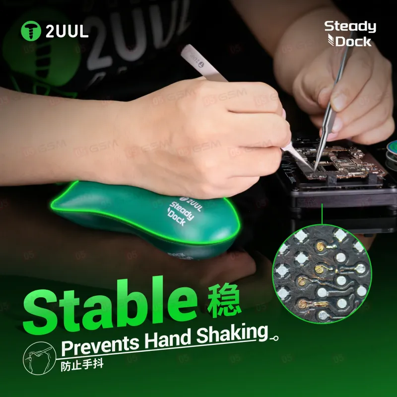 Эргономичная подушка под запястье 2UUL DK01 Steady Dock (От усталости при пайке; 2 штуки) фото в интернет-магазине 05gsm.ru