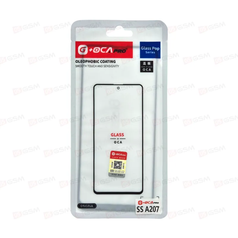 Стекло + OCA (G+OCA) Samsung A207 черный  фото в интернет-магазине 05gsm.ru