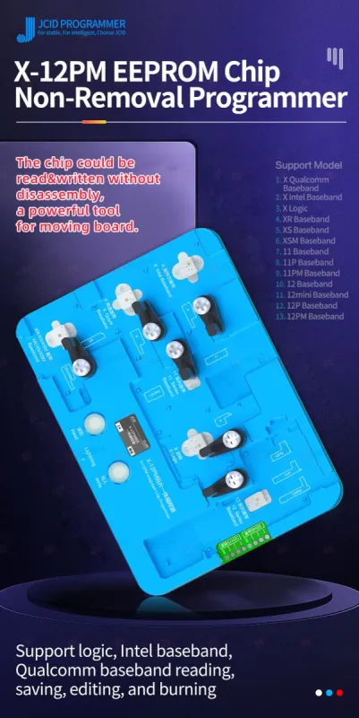 Программатор JCID BLE X-12PM (Baseband/Logic chip EEPROM; Non removal) фото в интернет-магазине 05gsm.ru