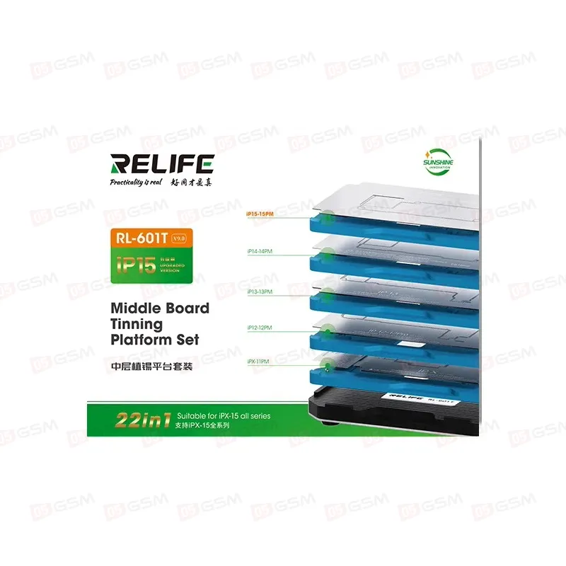Монтажная платформа Relife RL-601T для iPhone X-14 Pro Max (Middle Frame) фото в интернет-магазине 05gsm.ru