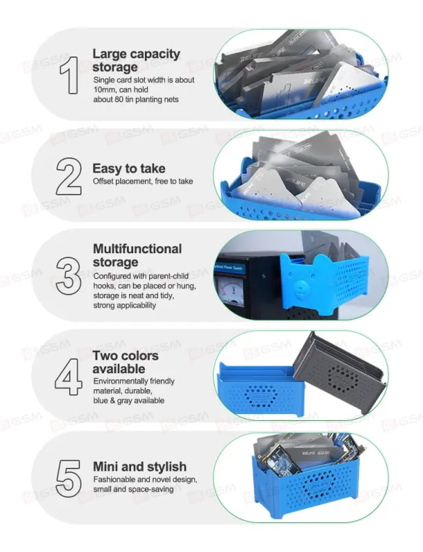 Органайзер для трафаретов Relife RL-001S (Серый) фото в интернет-магазине 05gsm.ru