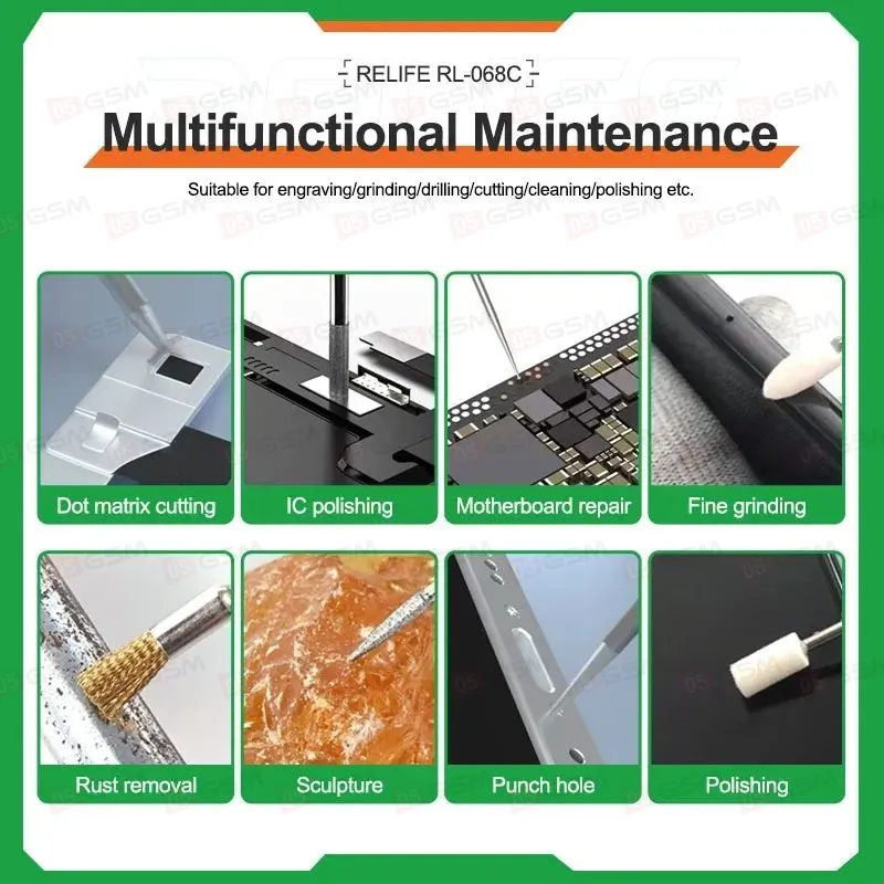 Шлифовальная машинка Relife RL-068C (Портативная; миниатюрная) фото в интернет-магазине 05gsm.ru
