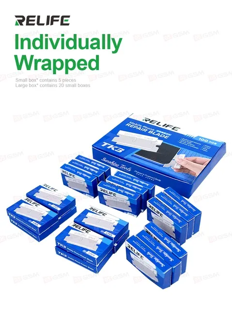 Лезвие на насадку для снятия полярика Relife TK3 (5 штук) фото в интернет-магазине 05gsm.ru