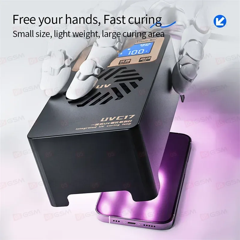 Лампа ультрафиолетовая с кулером Qianli UVC17 (Большая; мощная; 60 Вт) фото в интернет-магазине 05gsm.ru