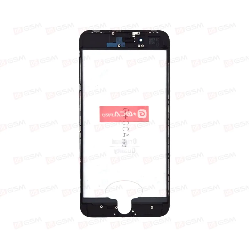 Стекло G+OCA iPhone 8G+ черное с РАМКОЙ+OCA пленка фото в интернет-магазине 05gsm.ru