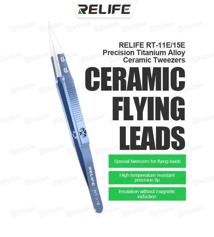 Пинцет прямой Relife RT-11E (Керамический) фото в интернет-магазине 05gsm.ru