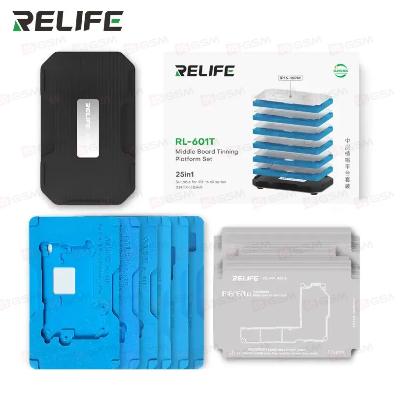 Монтажная платформа Relife RL-601T для iPhone X-16 Pro Max (Middle Frame) фото в интернет-магазине 05gsm.ru