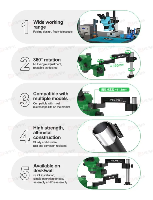 Штатив для микроскопа Relife MS1 фото в интернет-магазине 05gsm.ru
