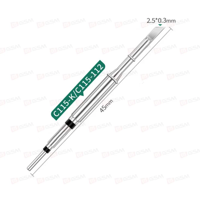 Жало паяльное JBC C115-112 (Топорик ножевидный; 2.5x0.3 мм) фото в интернет-магазине 05gsm.ru