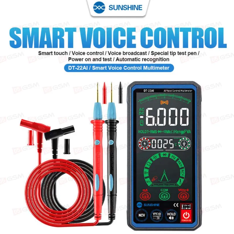 Мультиметр Sunshine DT-22 Al (С голосовым управлением) фото в интернет-магазине 05gsm.ru
