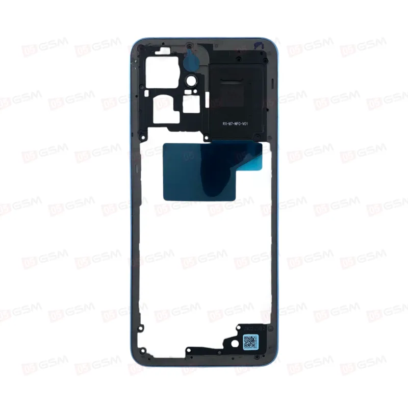 Корпус (средняя часть) Redmi Note 12 4G голубой (Blue) фото в интернет-магазине 05gsm.ru