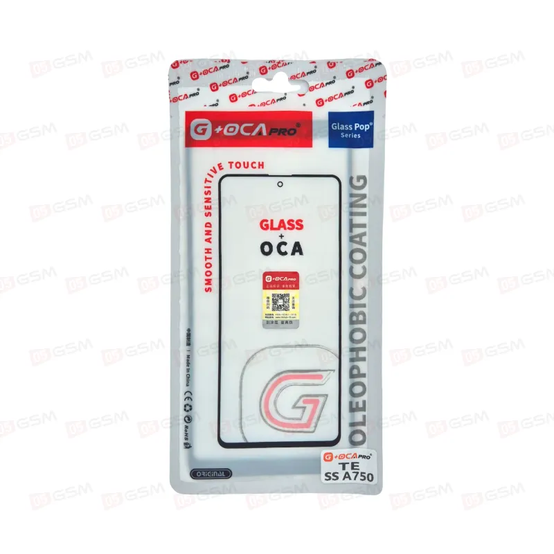 Стекло + OCA (G+OCA) Samsung A750 черный  фото в интернет-магазине 05gsm.ru