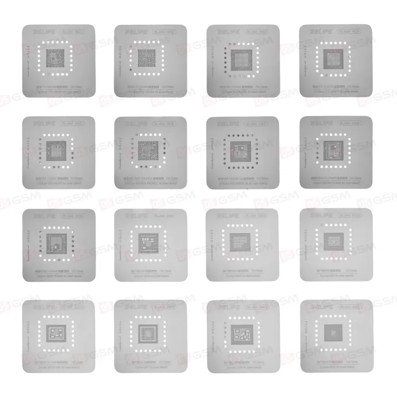 Набор трафаретов Relife RL-044 (Микросхемы Android; 58 штук) фото в интернет-магазине 05gsm.ru