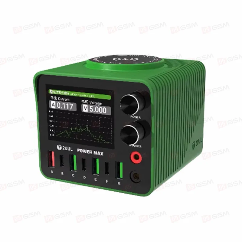 Многопортовый зарядник с функционалом блока 2UUL PC01 (7 портов; 200 Вт; беспроводная зарядка) фото в интернет-магазине 05gsm.ru