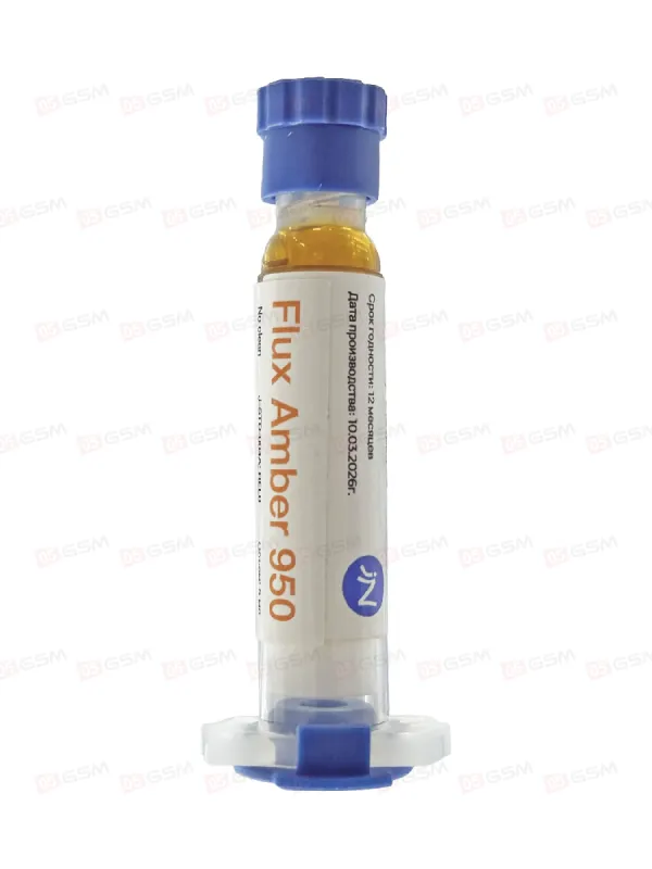 Флюс-гель iNikitoz Flux Amber 950 для BGA и SMD (Безотмывочный; 5 мл) фото в интернет-магазине 05gsm.ru