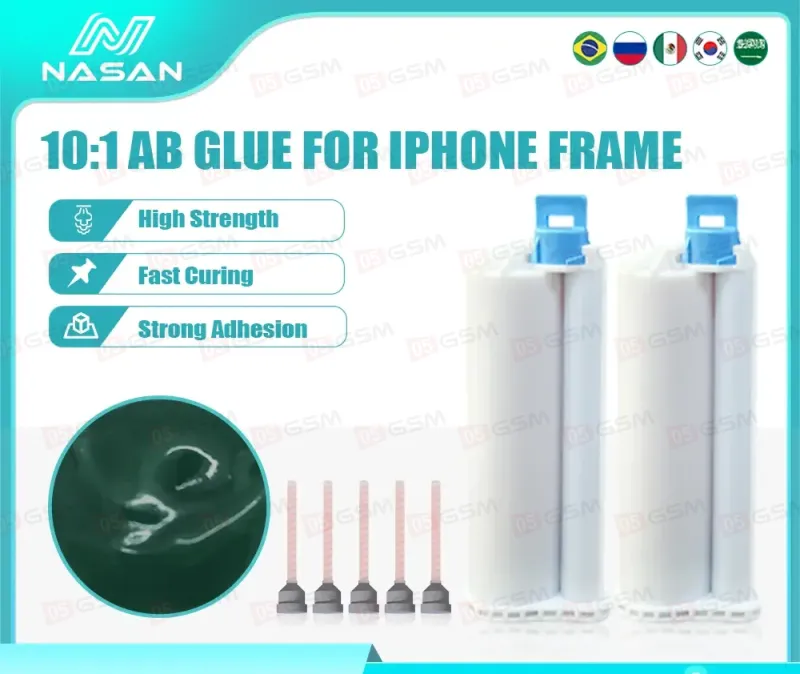 Клей двухкомпонентный Nasan AB 10:1 (50 мл) фото в интернет-магазине 05gsm.ru