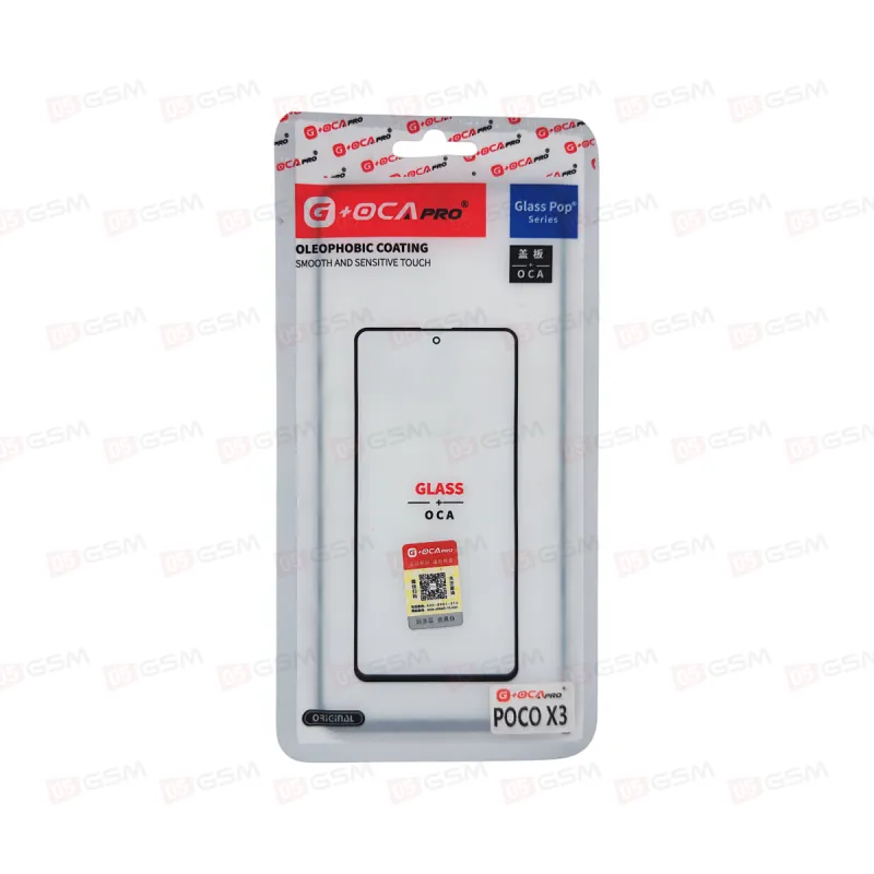 Стекло + OCA (G+OCA) POCO X3 / X3 PRO черный фото в интернет-магазине 05gsm.ru