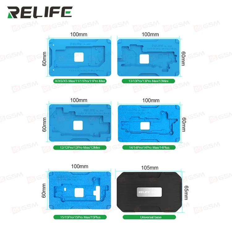 Монтажная платформа Relife RL-601T для iPhone X-16 Pro Max (Middle Frame) фото в интернет-магазине 05gsm.ru