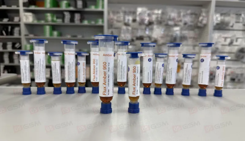Флюс-гель iNikitoz Flux Amber 950 для BGA и SMD (Безотмывочный; 5 мл) фото в интернет-магазине 05gsm.ru