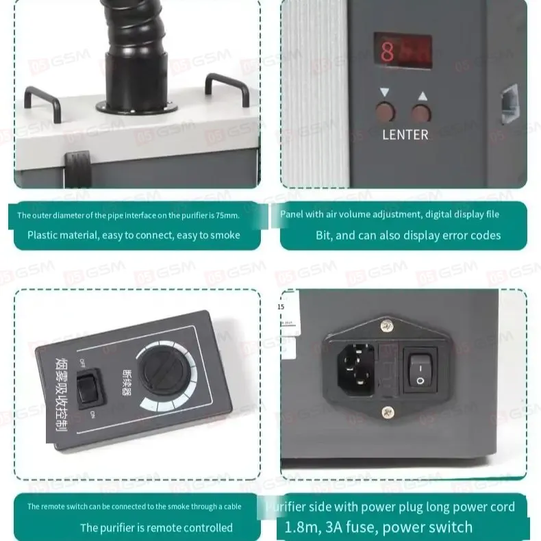 Вытяжка дыма Quick 6602 (Двойная) фото в интернет-магазине 05gsm.ru