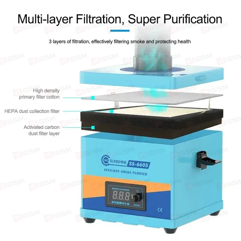 Вытяжка дыма Sunshine SS-6605 фото в интернет-магазине 05gsm.ru