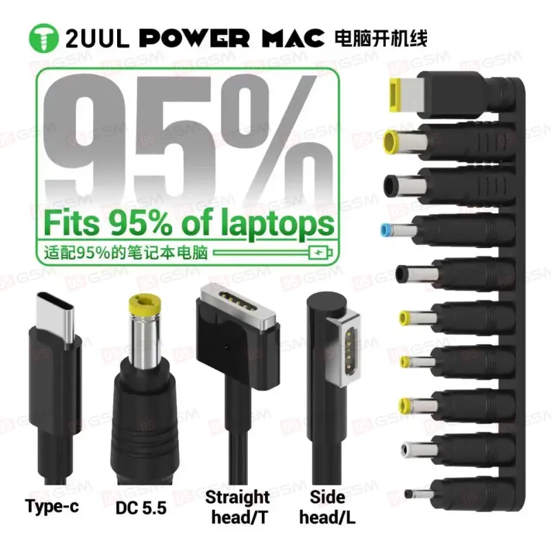 Анализатор с кабелями питания для ноутбуков 2UUL PW08 Power Mac (Поддерживает 95% ноутбуков) фото в интернет-магазине 05gsm.ru